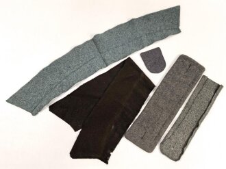 Konvolut Uniformstoff, das Stück Heerestsoff mit den beiden Knopflöchern in den Maßen 8,5 x 30cm