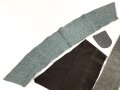 Konvolut Uniformstoff, das Stück Heerestsoff mit den beiden Knopflöchern in den Maßen 8,5 x 30cm