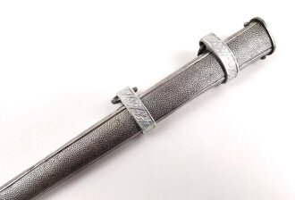 Scheide zum Dolch für Offiziere der Luftwaffe, Eisen versilbert