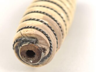 Griffstück mit Ring zum Dolch für Offiziere der Luftwaffe, Der Ring Eisen versilbert