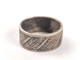 Ring für Griffstück zum Dolch für Offiziere der Luftwaffe oder des Heeres, Der Ring Eisen versilbert