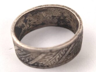 Ring für Griffstück zum Dolch für Offiziere der Luftwaffe oder des Heeres, Der Ring Eisen versilbert