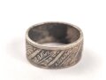 Ring für Griffstück zum Dolch für Offiziere der Luftwaffe oder des Heeres, Der Ring Eisen versilbert