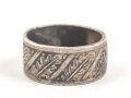 Ring für Griffstück zum Dolch für Offiziere der Luftwaffe oder des Heeres, Der Ring Eisen versilbert