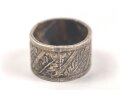 Ring für Griffstück zum Dolch für Offiziere der Luftwaffe oder des Heeres, Der Ring Eisen versilbert