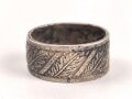 Ring für Griffstück zum Dolch für Offiziere der Luftwaffe oder des Heeres, Der Ring Eisen versilbert