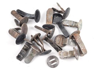 Konvolut Stahlhelmnieten, alle gebraucht, zum Teil defekt