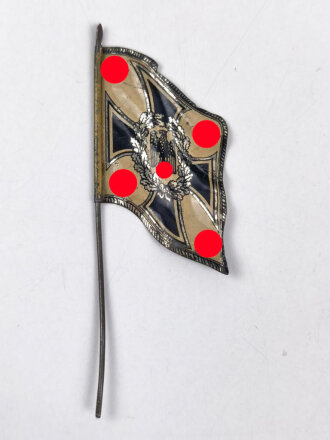 Blechfähnchen für Massefiguren Elastolin oder Lineol  III. Reich, Stangenhöhe 10,5cm