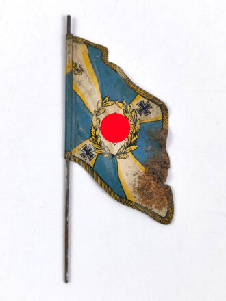 Blechfähnchen für Massefiguren Elastolin oder Lineol  III. Reich, Stangenhöhe 9cm