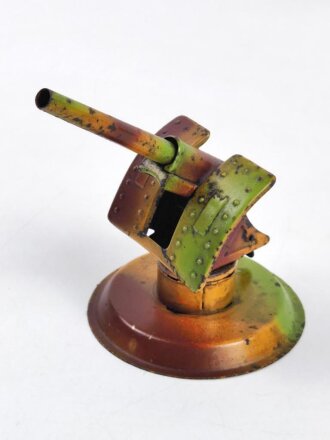 Blechkanone Originallack, Gesamthöhe etwa 13cm, beweglich