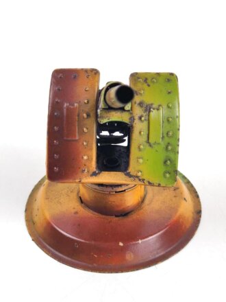 Blechkanone Originallack, Gesamthöhe etwa 13cm, beweglich