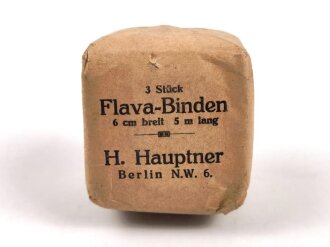 3 Stück " Flava-Binden" Wehrmacht, Hersteller H.Hauptner Berlin