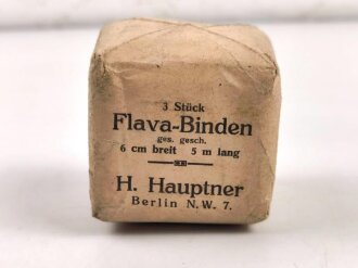 3 Stück " Flava-Binden" Wehrmacht, Hersteller H.Hauptner Berlin