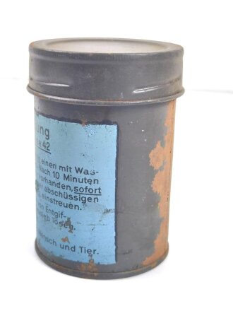 Tier Entgiftungsbüchse 42 der Wehrmacht. Grob...