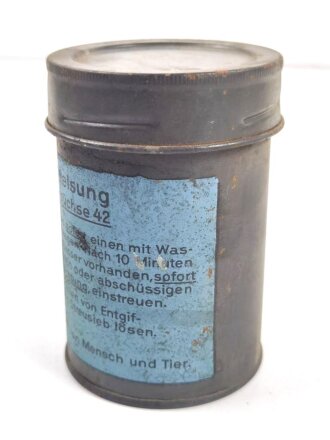 Tier Entgiftungsbüchse 42 der Wehrmacht. Grob...