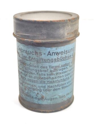 Tier Entgiftungsbüchse 42 der Wehrmacht. Grob...