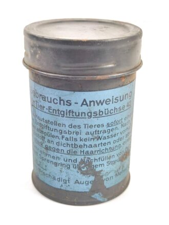 Tier Entgiftungsbüchse 42 der Wehrmacht. Grob...