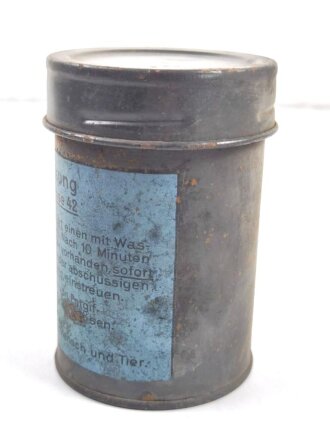 Tier Entgiftungsbüchse 42 der Wehrmacht. Grob...