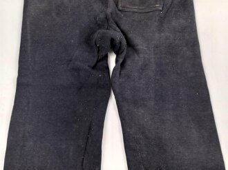 Dunkelblaue Hose zum Sportanzug der Hitlerjugend. Ungereinigtes Stück