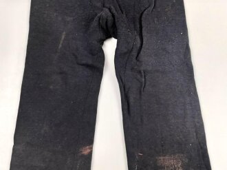 Dunkelblaue Hose zum Sportanzug der Hitlerjugend. Ungereinigtes Stück