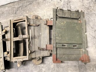 Reichswehr und frühe Wehrmacht, Tragsattel mit zwei anhängenden Kraxen für Gebirgstruppen. Originallack, grob gereinigt