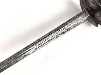 Antiker Degen, wohl um 1700, Eisen, Gesamtlänge 90cm, genaues Alter und Herkunft unbekannt