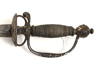 Antiker Degen, wohl um 1700, Eisen, Gesamtlänge etwa 97cm, genaues Alter und Herkunft unbekannt