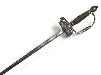 Antiker Degen, wohl um 1700, Eisen, Gesamtlänge etwa 96cm, genaues Alter und Herkunft unbekannt