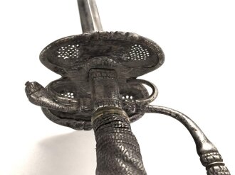 Antiker Degen, wohl um 1700, Eisen, Gesamtlänge etwa 96cm, genaues Alter und Herkunft unbekannt