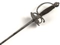 Antiker Degen, wohl um 1700, Eisen, Gesamtlänge etwa 96cm, genaues Alter und Herkunft unbekannt