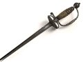 Antiker Degen, wohl um 1700, Eisen, Gesamtlänge etwa 96cm, genaues Alter und Herkunft unbekannt