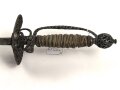 Antiker Degen, wohl um 1700, Eisen, Gesamtlänge etwa 96cm, genaues Alter und Herkunft unbekannt