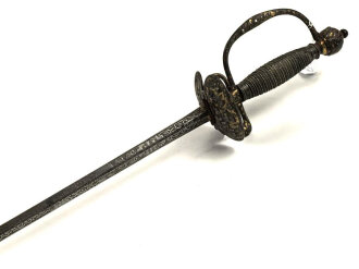 Antiker Degen, wohl um 1700, Eisen, Gesamtlänge etwa 90cm, genaues Alter und Herkunft unbekannt