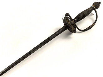 Antiker Degen, wohl um 1700, Eisen, Gesamtlänge etwa 90cm, genaues Alter und Herkunft unbekannt