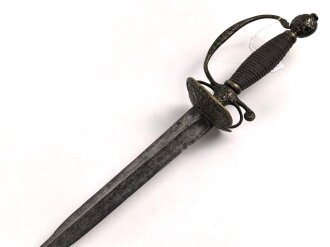 Antiker Degen, wohl um 1700, Eisen, Gesamtlänge etwa 99cm, genaues Alter und Herkunft unbekannt