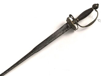 Antiker Degen, wohl um 1700, Eisen, Gesamtlänge etwa 99cm, genaues Alter und Herkunft unbekannt