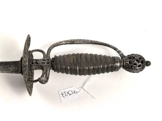 Antiker Degen, wohl um 1700, Eisen, Gesamtlänge etwa 97cm, genaues Alter und Herkunft unbekannt