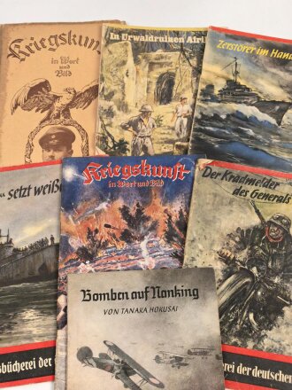 Kriegsbücherei der deutschen Jugend und andere, 7 Ausgaben, nicht auf Vollständigkeit oder Zustand geprüft