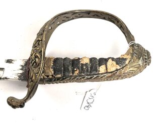 Österreich Ungarn k.u.k. Degen für Staatsbeamte Modell 1889. Klinge von Eickhorn Solingen, Griffstück defekt, die Scheide fehlt