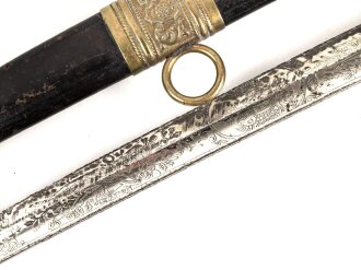 Österreich Ungarn k.u.k. Degen für Staatsbeamte Modell 1889. Klinge beidseitig geäzt, Griffstück defekt , Griff wackelt