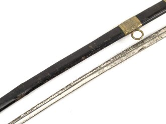 Österreich Ungarn k.u.k. Degen für Staatsbeamte Modell 1889. Klinge beidseitig geäzt, Griffstück defekt , Griff wackelt