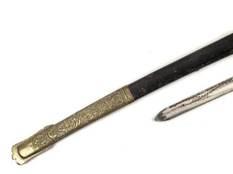 Österreich Ungarn k.u.k. Degen für Staatsbeamte Modell 1889. Klinge beidseitig geäzt, Griffstück defekt , Griff wackelt