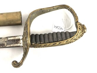 Österreich Ungarn k.u.k. Degen für Staatsbeamte Modell 1889. Klinge beidseitig geäzt, Griffstück defekt , Griff wackelt