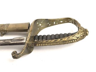 Österreich Ungarn k.u.k. Degen für Staatsbeamte Modell 1889. Klinge beidseitig geäzt, Griffstück defekt , Griff wackelt