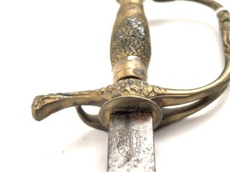 Degen, vermutlich um 1900, Hersteller Höller Solingen, Gesamtlänge 88cm