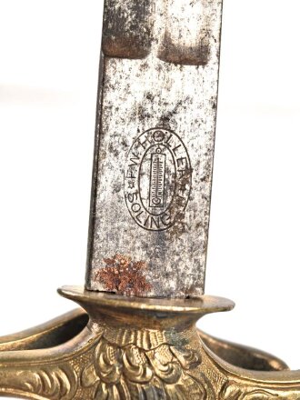 Degen, vermutlich um 1900, Hersteller Höller Solingen, Gesamtlänge 88cm