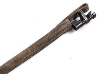 Russland, Seitengewehr Mosin Nagant Modell 91, in Lederscheide