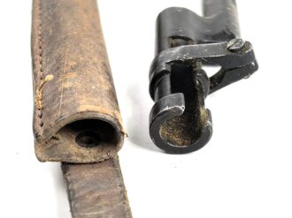 Russland, Seitengewehr Mosin Nagant Modell 91, in Lederscheide