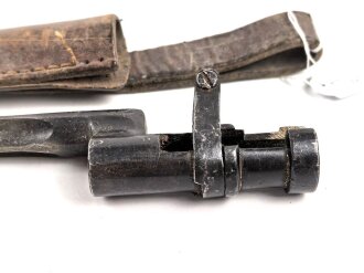 Russland, Seitengewehr Mosin Nagant Modell 91, in Lederscheide