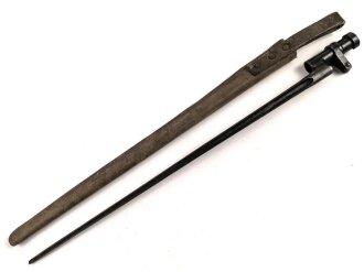 Russland, Seitengewehr Mosin Nagant Modell 91, in Lederscheide